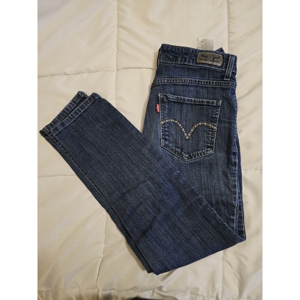 Levi’s Women’s Skinny‎ Jeans W29 L30 Blue Stretch Denim Mid Rise